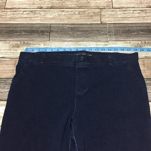 Betabrand Pull On Jeans Straight Women’s XL Petite Dark Wash Blue (Inseam 28.5) - Picture 4 of 10